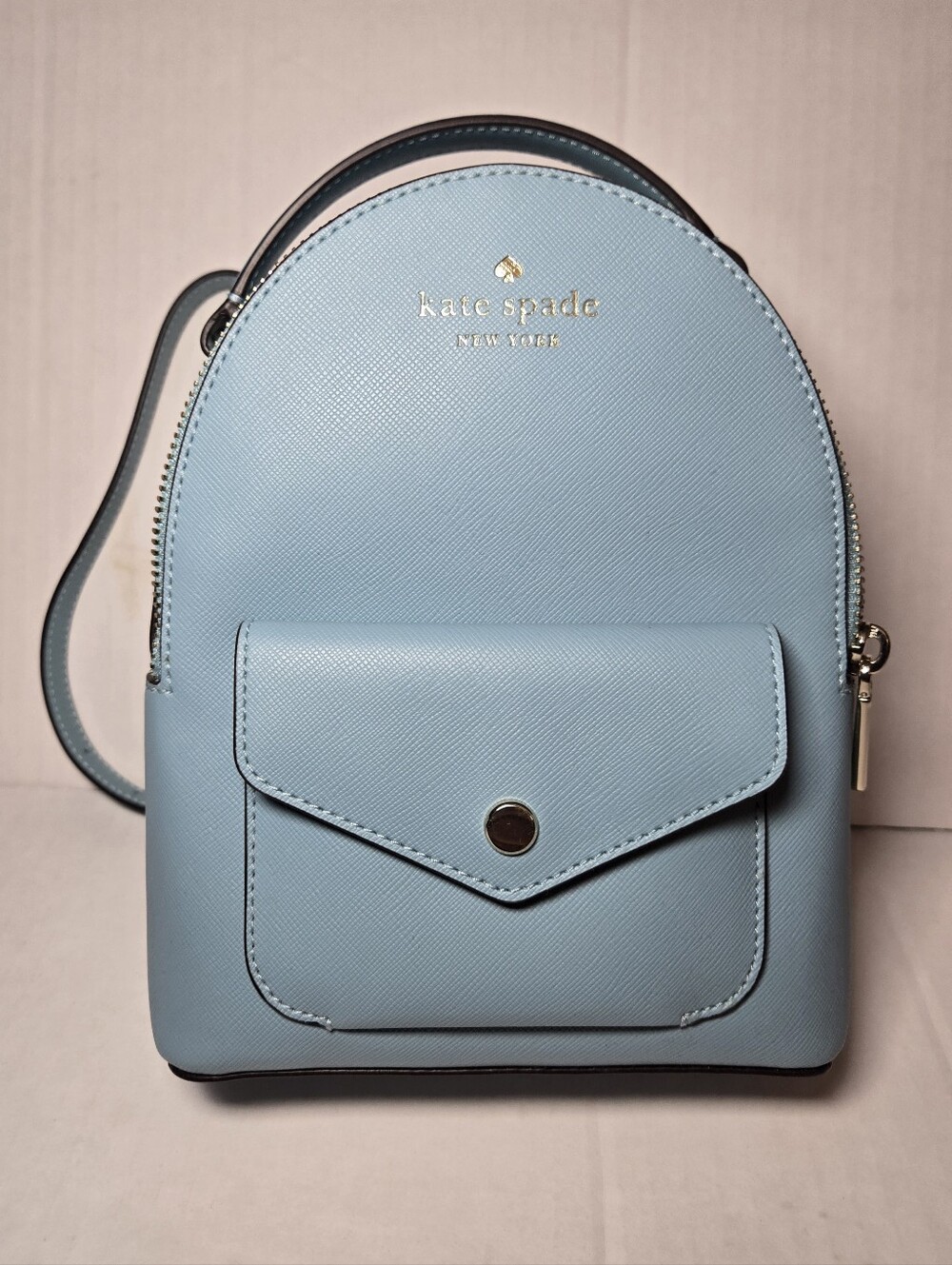 Kate Spade New York Smoky Blue Saffiano Mini Backpack - K8702